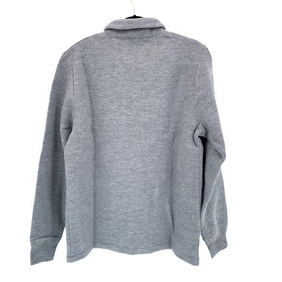 NEW J Crew Boiled Merino Wool Coach's Jacket Sweater Gray Full Zip Mens Large - Picture 5 of 7